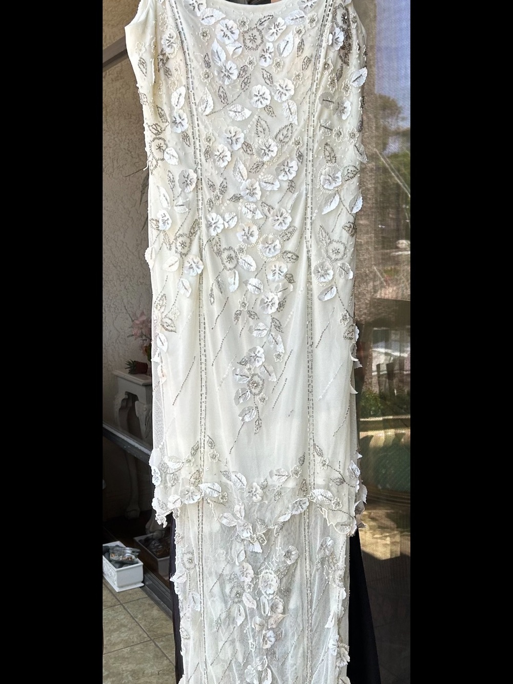 Sue Wong y2k Fairy  Floral Appliqué Beaded Dress